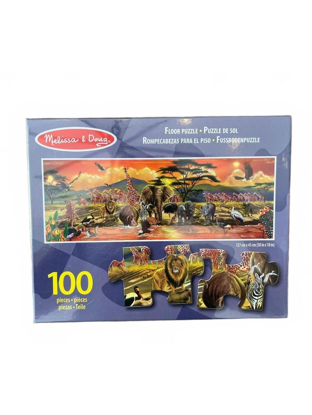 Melissa & Doug African Plains Safari Jumbo Jigsaw Floor Puzzle (100 pcs)